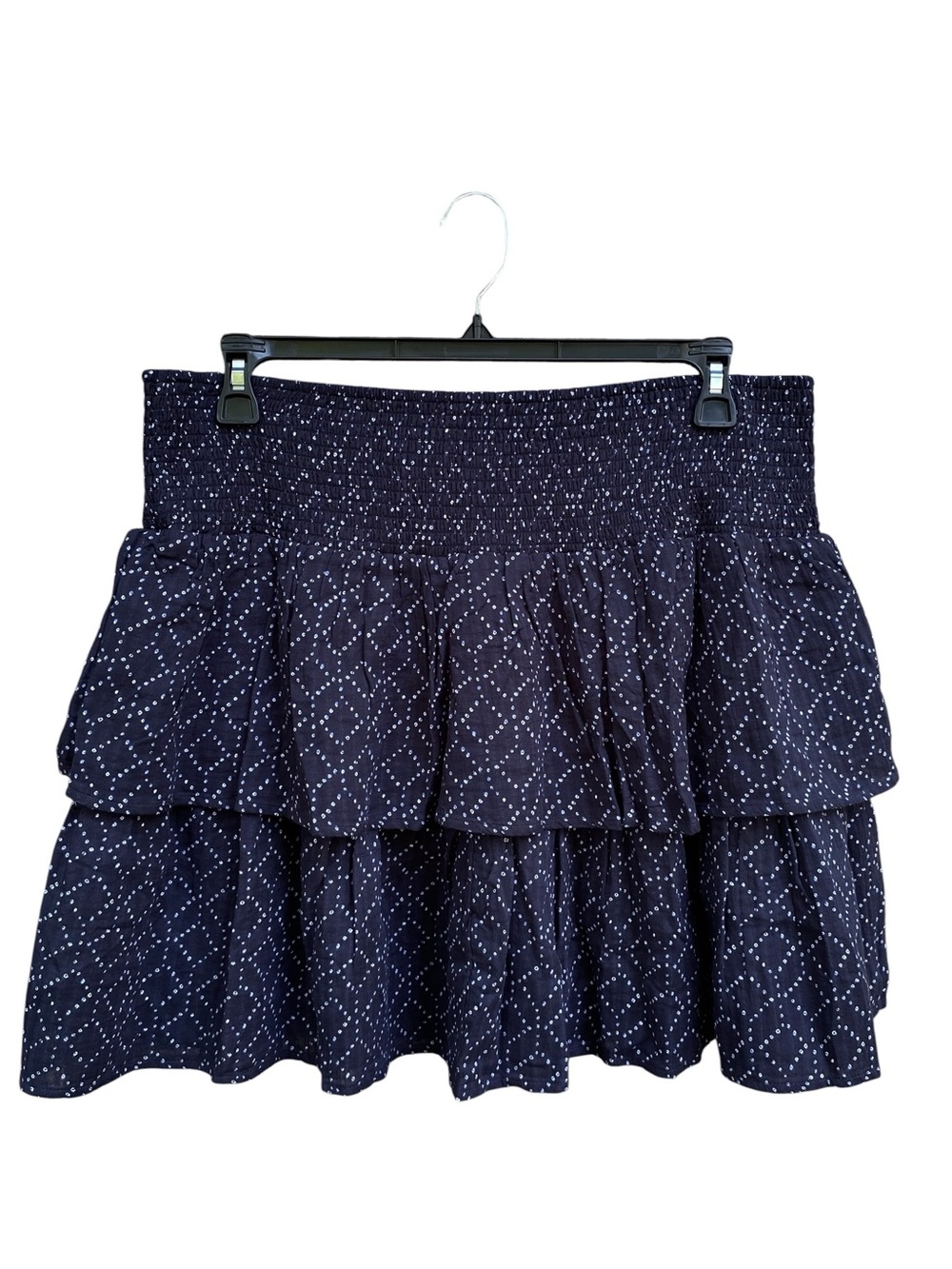 NWT Universal Thread Womens Ruffle Tiered Mini A Line Skirt Navy Blue Size XXL